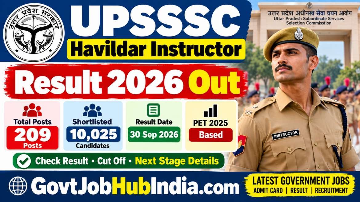 UPSSSC Havildar Instructor Result 2026